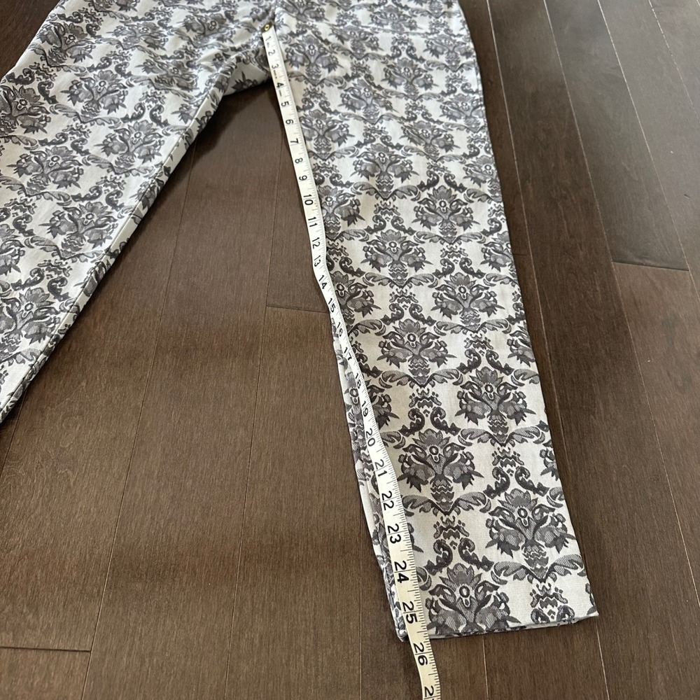 Anthropologie Cartonnier Jacquard Charlie Ankle Pants Holiday Classy Gray 4 - Picture 6 of 7